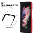 For Samsung Galaxy Z Fold3 Rhombic Microfiber Folding Phone Case(Red)