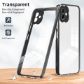 For Samsung Galaxy A04 Clear TPU Color PC Frame Phone Case(Black)