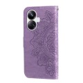 For Realme 10 Pro+ 5G 7-petal Flowers Embossing Leather Phone Case(Light Purple)