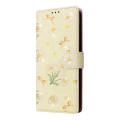 For Samsung Galaxy A14 5G Bronzing Painting RFID Leather Phone Case(Yellow Daisy)