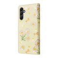 For Samsung Galaxy A14 5G Bronzing Painting RFID Leather Phone Case(Yellow Daisy)