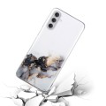 For Samsung Galaxy S23 5G Hollow Marble Pattern TPU Precise Hole Phone Protective Case(Black)