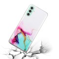 For Samsung Galaxy S23 5G Hollow Marble Pattern TPU Precise Hole Phone Protective Case(Green)