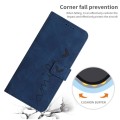 For Samsung Galaxy A34 5G Skin Feel Heart Embossed Leather Phone Case(Blue)