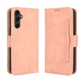 For Samsung Galaxy A14 5G Skin Feel Calf Texture Card Slots Leather Phone Case(Pink)