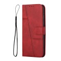 For Samsung Galaxy A04e Stitching Calf Texture Buckle Leather Phone Case(Red)