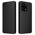 For Xiaomi 13 Carbon Fiber Texture Flip Leather Phone Case(Black)