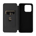 For Xiaomi 13 Carbon Fiber Texture Flip Leather Phone Case(Black)