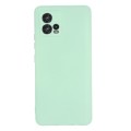 For Motorola Moto G72 Pure Color Liquid Silicone Shockproof Full Coverage Phone Case(Green)