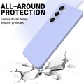 For Samsung Galaxy S23+ 5G Pure Color Liquid Silicone Shockproof Full Coverage Phone Case (Purple)
