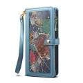 For Samsung Galaxy S23 Ultra 5G ESEBLE Star Series Lanyard Zipper Wallet RFID Leather Case(Blue)