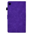 For Samsung Galaxy Tab A7 Lite Tower Embossed Leather Tablet Case(Purple)