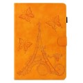 For Huawei MediaPad T5 Tower Embossed Leather Tablet Case(Khaki)