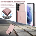 For Samsung Galaxy S23 5G JEEHOOD Magnetic Zipper Wallet Leather Phone Case(Pink)