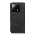 For Xiaomi 13 KHAZNEH Dual-color Cowhide Texture Flip Leather Phone Case(Black)