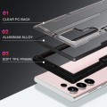 For Samsung Galaxy S22 Ultra 5G iPAKY Thunder Series Aluminum Frame + TPU Bumper + Clear PC Shockpro