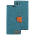 For Samsung Galaxy S23 5G GOOSPERY CANVAS DIARY Fabric Texture Flip Leather Phone Case(Green)