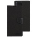 For Samsung Galaxy S23 Ultra 5G GOOSPERY CANVAS DIARY Fabric Texture Flip Leather Phone Case(Black)