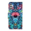 For Samsung Galaxy A54 Colored Drawing Pattern Leather Phone Case(Mandala)