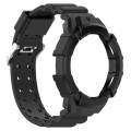 For Samsung Galaxy Watch5 40mm Armor Silicone Watch Band + Protective Case(Black)
