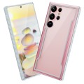 For Samsung Galaxy S23 5G Defender Metal Clear PC Soft TPU Phone Case(Rose Gold)