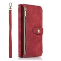 For Samsung Galaxy S21+ 5G Dream 9-Card Wallet Zipper Bag Leather Phone Case(Red)