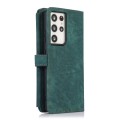 For Samsung Galaxy S21 Ultra 5G Dream 9-Card Wallet Zipper Bag Leather Phone Case(Green)