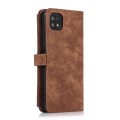 For Samsung Galaxy A22 5G Dream 9-Card Wallet Zipper Bag Leather Phone Case(Brown)