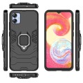 For Samsung Galaxy A04e 4G Shockproof PC + TPU Phone Case with Magnetic Ring Holder(Black)