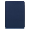 For Microsoft Surface Pro 9 Custer Pure Color Holder Leather Tablet Case(Dark Blue)