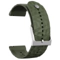 For Suunto 9 Rhombus Texture Silicone Watch Band(Army Green)