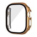 For Apple Watch Ultra 2 / Ultra 49mm Plating Gloss PC Tempered Glass Integral Watch Case(Rose Gold)