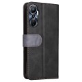 For Infinix Hot 20 4G Stitching-Color Leather Phone Case(Grey)