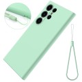 For Samsung Galaxy S24 Ultra 5G Color Liquid Silicone Phone Case(Green)
