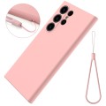 For Samsung Galaxy S24 Ultra 5G Color Liquid Silicone Phone Case(Pink)