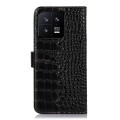 For Xiaomi 13 Crocodile Top Layer Cowhide Leather Phone Case(Black)