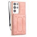 For Samsung Galaxy S22 Ultra 5G Dream Magnetic Back Cover Card Wallet Phone Case(Pink)