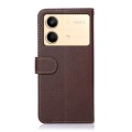 For Xiaomi Redmi Note 13R Pro KHAZNEH Litchi Texture Leather RFID Phone Case(Brown)