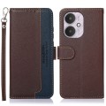 For Xiaomi Redmi 13C 4G / 13C 5G / POCO C65 KHAZNEH Litchi Texture Leather RFID Phone Case(Brown)