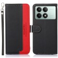 For Xiaomi Redmi K70E / Poco X6 Pro KHAZNEH Litchi Texture Leather RFID Phone Case(Black)