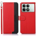 For Xiaomi Redmi K70E / Poco X6 Pro KHAZNEH Litchi Texture Leather RFID Phone Case(Red)
