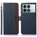 For Xiaomi Redmi K70E / Poco X6 Pro KHAZNEH Litchi Texture Leather RFID Phone Case(Blue)