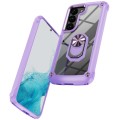 For Samsung Galaxy S23 5G TPU + PC Lens Protection Phone Case with Ring Holder(Purple)