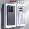 For Xiaomi 14 Armor Clear TPU Hard PC Phone Case(Matte Black)