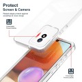 For vivo Y02 4G 3 in 1 Clear TPU Color PC Frame Phone Case(White)
