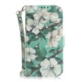 For Samsung Galaxy A34 5G 3D Colored Pattern Flip Leather Phone Case(Watercolor Flower)