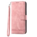 For Samsung Galaxy A51 4G Dierfeng Dream Line TPU + PU Leather Phone Case(Pink)