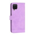 For Samsung Galaxy A12 5G Dierfeng Dream Line TPU + PU Leather Phone Case(Purple)