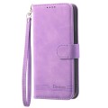 For Samsung Galaxy S21+ 5G Dierfeng Dream Line TPU + PU Leather Phone Case(Purple)