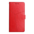 For OPPO A58 5G/A78 5G HT01 Y-shaped Pattern Flip Leather Phone Case(Red)